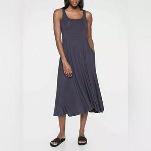 Athleta midi cotton blue dress
